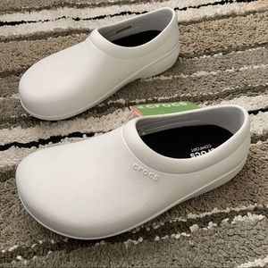NWT White Crocs On-The-Clock Slip-Ons SOLD
